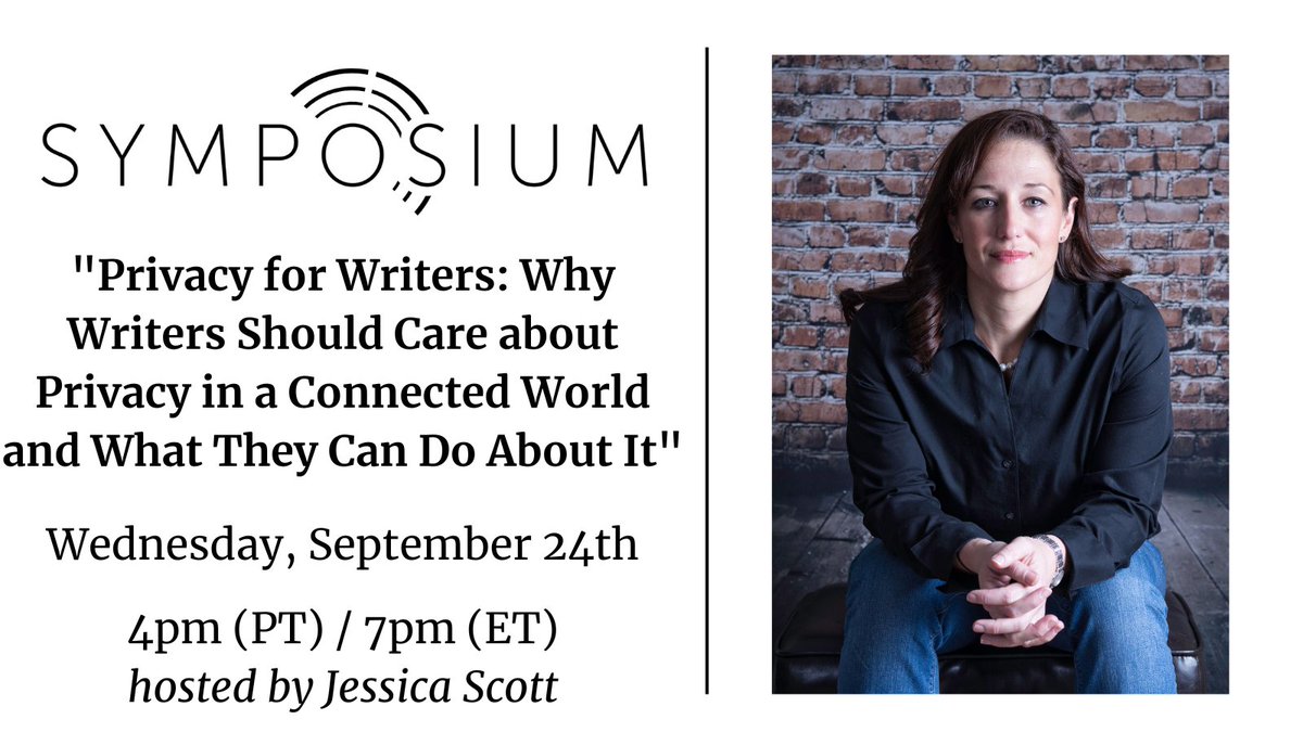‼️This is a Symposium we all need. Seriously.  Not just for writers.

🛑 Get actionable steps to start protecting your privacy, cleaning up your information from the internet, and giving yourself piece of mind #scriptchat #WritingCommunity

symposium.pipelineartists.com/event/privacy-…