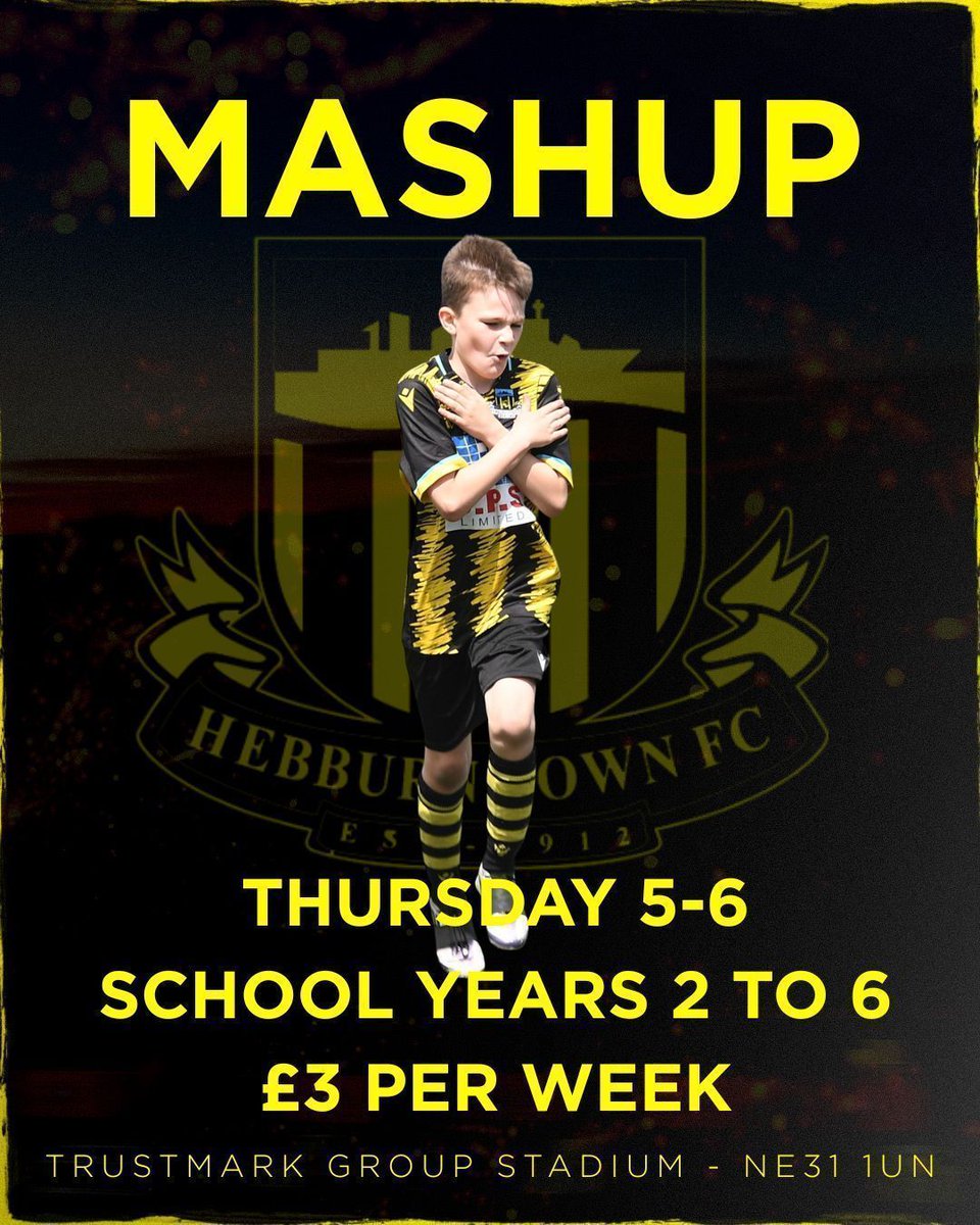 🎉 MASH UP - This Thursday! 🎉

We have a new booking system making it a lot easier for you to snap up a place 👇

hebburntownjuniorsfc.com/payasuplay 🐝

📸 Tyler's Mission