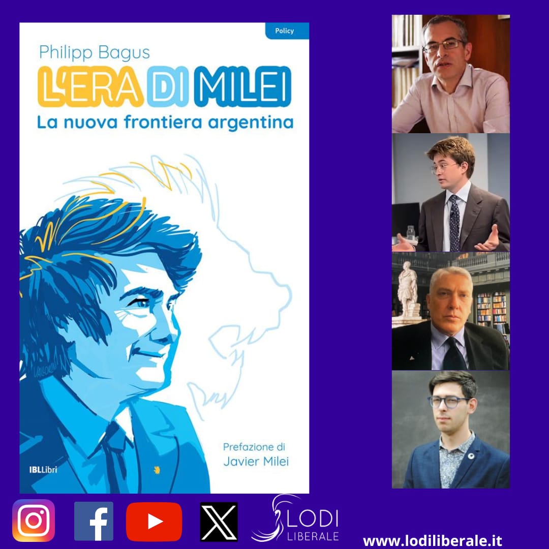 Vi aspettiamo OGGI LUNEDÌ 22 SETTEMBRE alle ore 21:00 in diretta a us02web.zoom.us/j/84397236321 dove presenteremo il libro "L’era di <a href="/JMilei/">Javier Milei</a>. La nuova frontiera argentina" di Philipp Bagus insieme a: Carlo Lottieri, Bernardo Ferrero, Salvatore Tolone Azzariti, Gabriele Marmonti