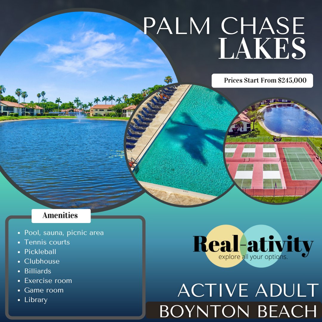 Real_ativity's tweet photo. Palm Chase Lakes offers villas and condos in a gated 55+ community known for peaceful surroundings and scenic walking trails. Enjoy tennis courts, a beautiful clubhouse, fitness center, and active social calendar.
🔗 Explore homes: https://t.co/fNBwZ62TFR https://t.co/eEgaClZ6lQ
