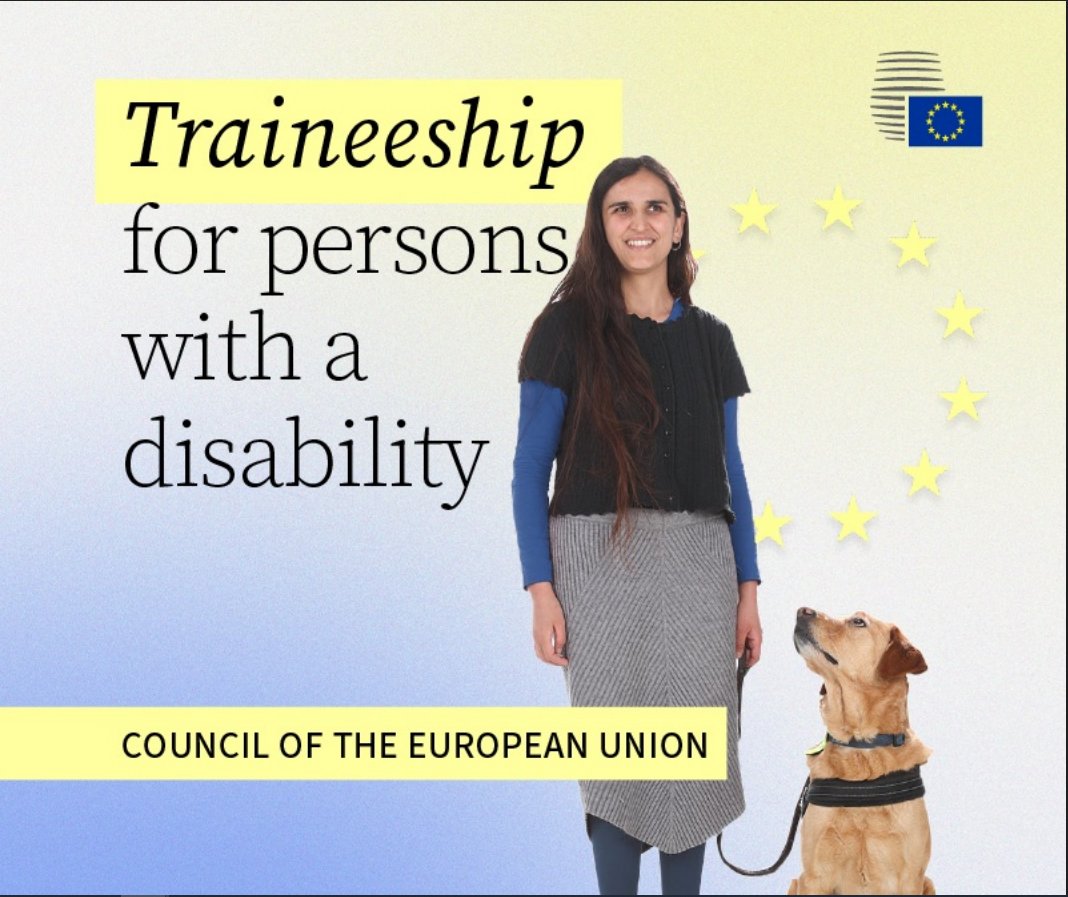 opportunitiesfy's tweet photo. 📣 The Council of the EU offers up to 6 paid traineeships for 🇪🇺 nationals with disabilities (€2,214.51/month) — apply by 24 Sept 👉 https://t.co/DDArPukbi0

#EUCareers #EUtrainee #EUCouncil #DisabilityInclusion https://t.co/9eSh2hOYBR