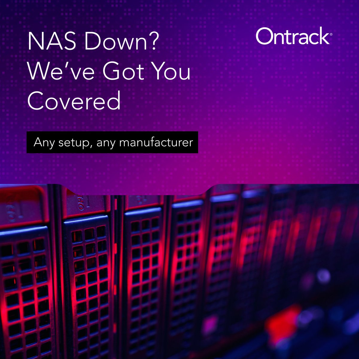 OntrackUS's tweet image. When NAS systems fail, Ontrack steps in. Any setup, any manufacturer, we recover what matters. Get reliable support when it matters most. Learn more: go.ontrack.com/4pzpsMR
#NAS #DataRecovery