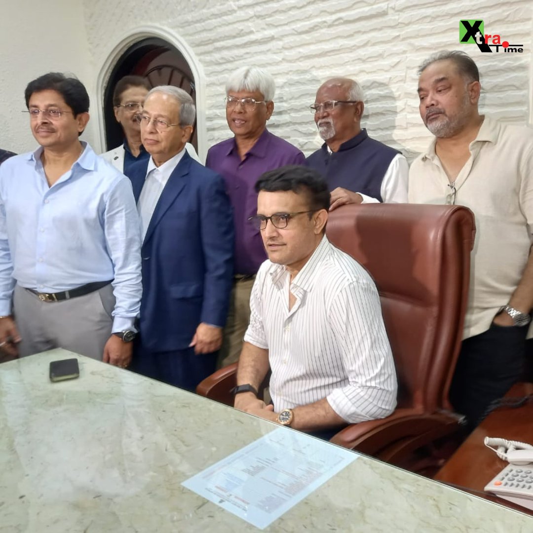 xtratimeindia's tweet photo. Dada is in the hot seat.
Sourav Ganguly is set to begin a new innings as CAB president for the second time.
#SouravGanguly #CAB #CABElection #CABPresident #XtraTime https://t.co/LUcPLGKADY