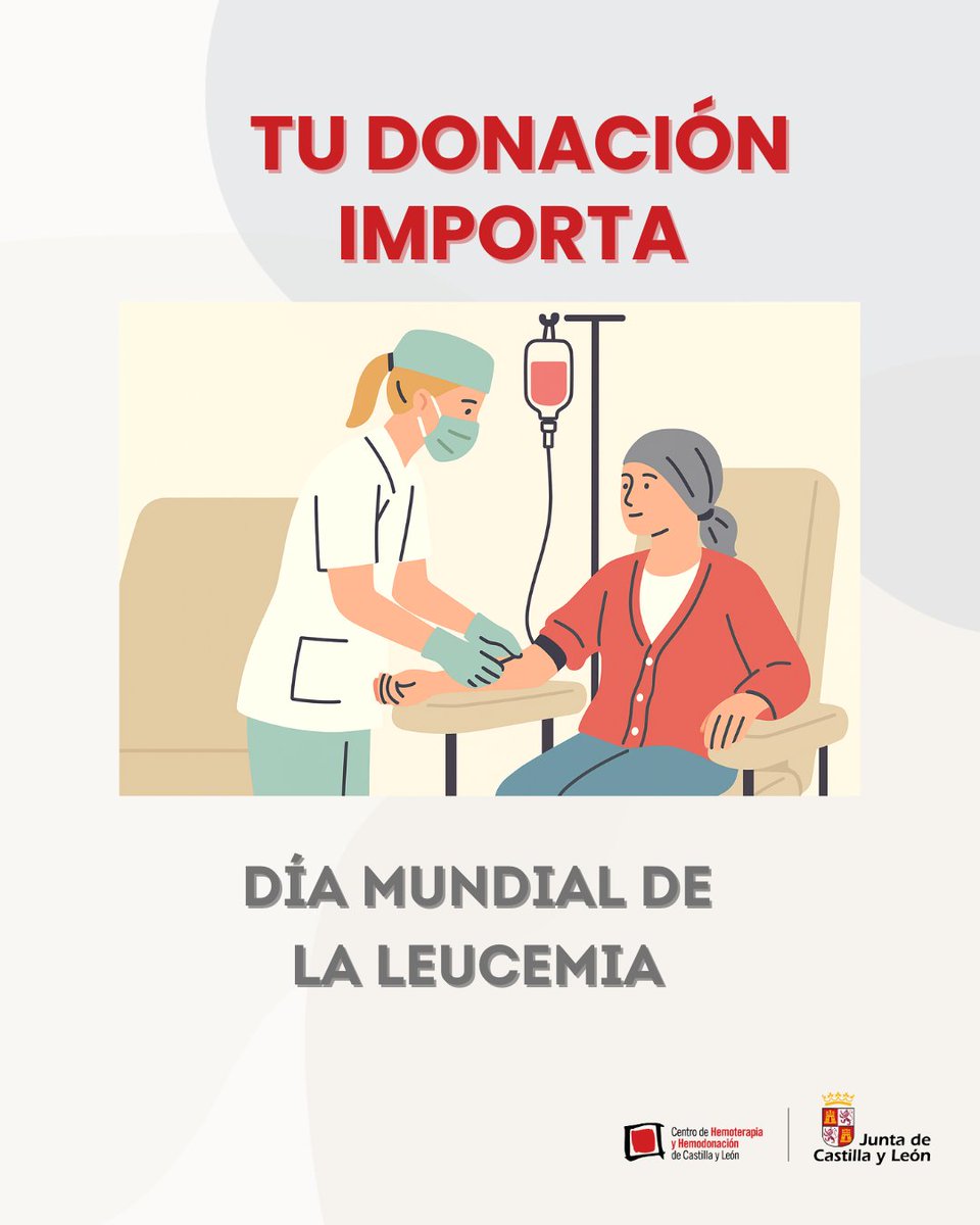 📅 #DíaMundialDeLaLeucemia
🔴 Es el cáncer más frecuente en la infancia:
👉 28 % de los casos en niños de 0-14 años. +300.000 muertes al año en el mundo. 

La detección temprana cambia todo. Muchos pacientes necesitan transfusiones. Tu donación importa.
Dona, infórmate, comparte.