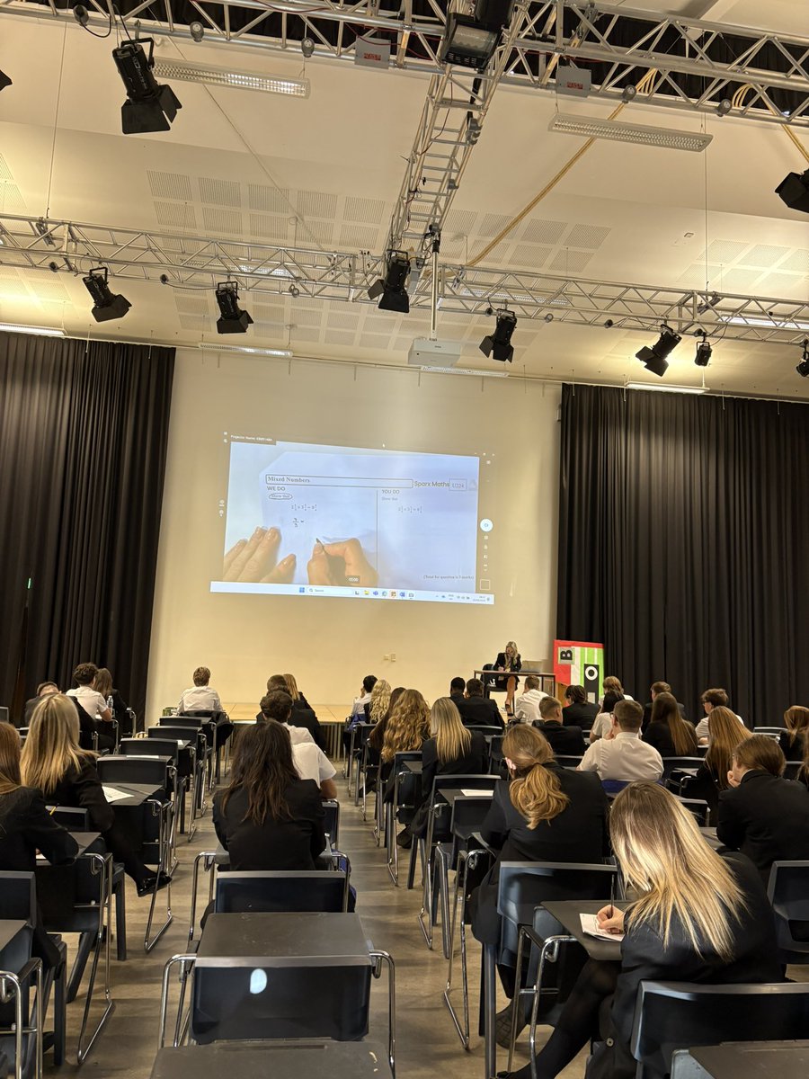 Positive start to the week for some of our Year 11 students today with a Walking Talking Maths Mock with our Director Ms Summerton.
