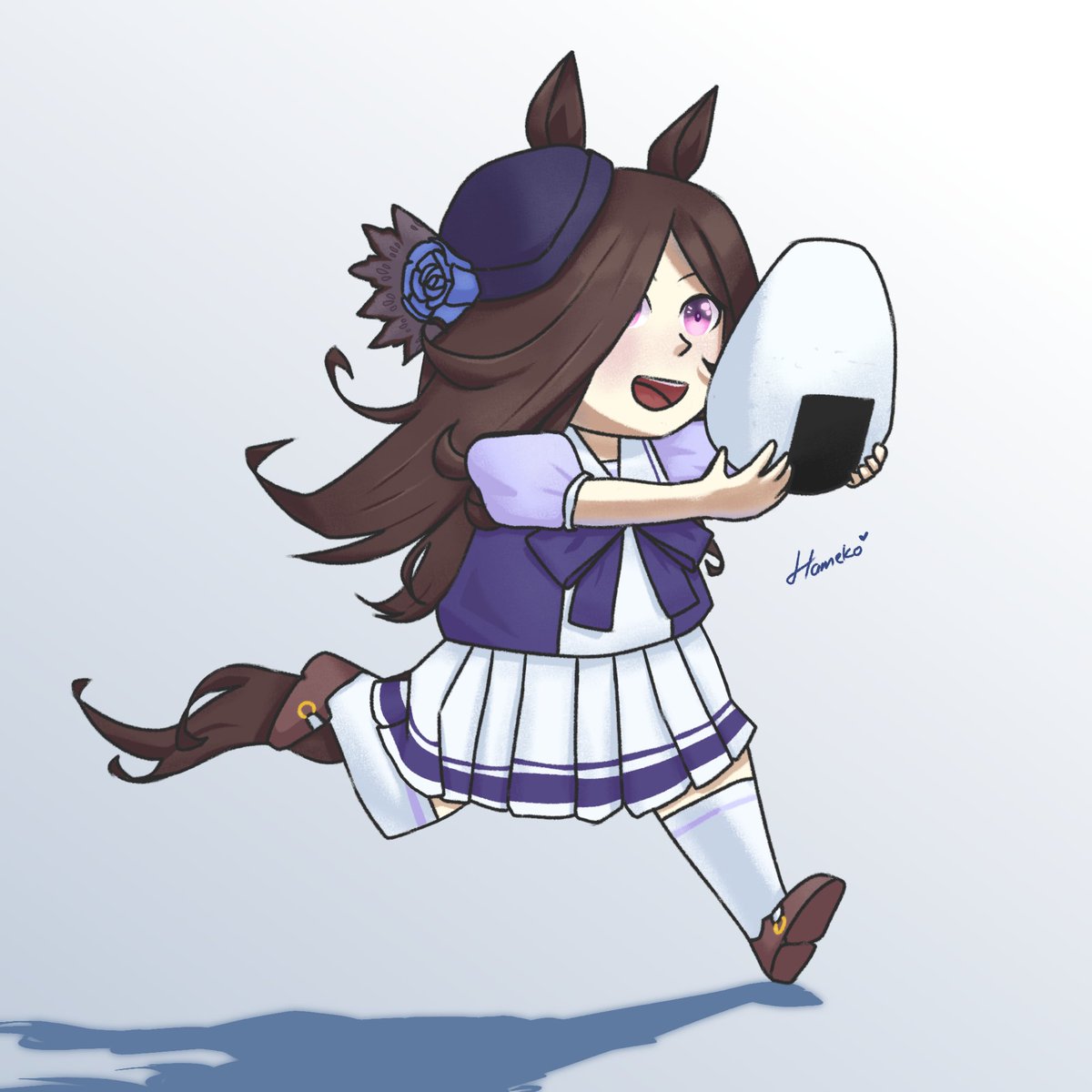 Hameko_create's tweet photo. ライスと大きなおにぎり🍙
#ウマ娘 #イラスト https://t.co/yjBlzRs5r6