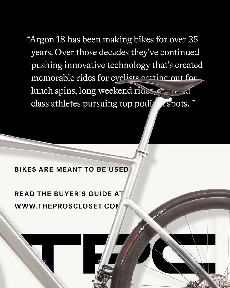 TheProsCloset's tweet photo. Most cyclists face the choice: lightweight climbing bike OR slippery aero machine. Argon 18's SUM said "why choose?"

Explore Argon18's bike lineup: https://t.co/nIaSPKJ2CY

#bikesaremeanttobeused #usedbikes #argon18 #aerobikes #raceproven #canadianengineering https://t.co/tDSv22C6An