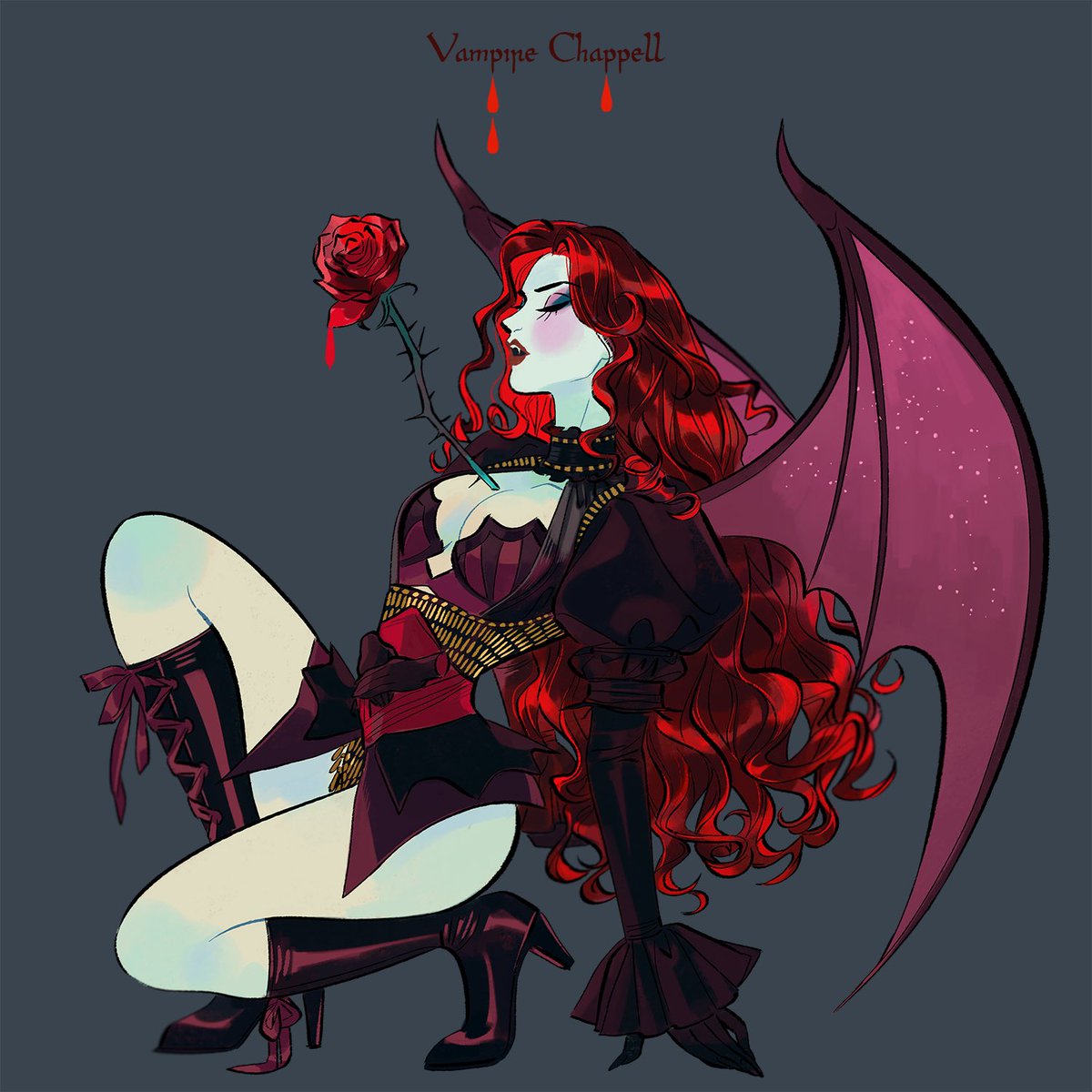 WitchXingStudio's tweet image. 🌟art reveal| interest post🌟 Vampire Chappell Roan for Halloween season!! This is so perfect 😈

What do you like? Are you interested in adding this beautiful design to your Chappell collection?