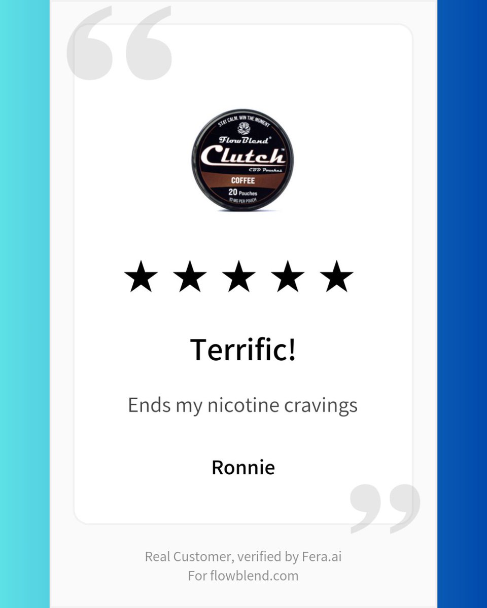 FlowBlend's tweet image. 🚫 Nicotine? Not Anymore.
These aren’t paid actors. Just real people, real wins.
From Zyn to dip to the daily chew, FlowBlend helped them cut the cord—for good.
⭐ 5-Star Taste
💥 0 Nicotine. 0 Tobacco.
⚡ High-performance blends that actually work.
👉 Whether you&apos;re quitting…