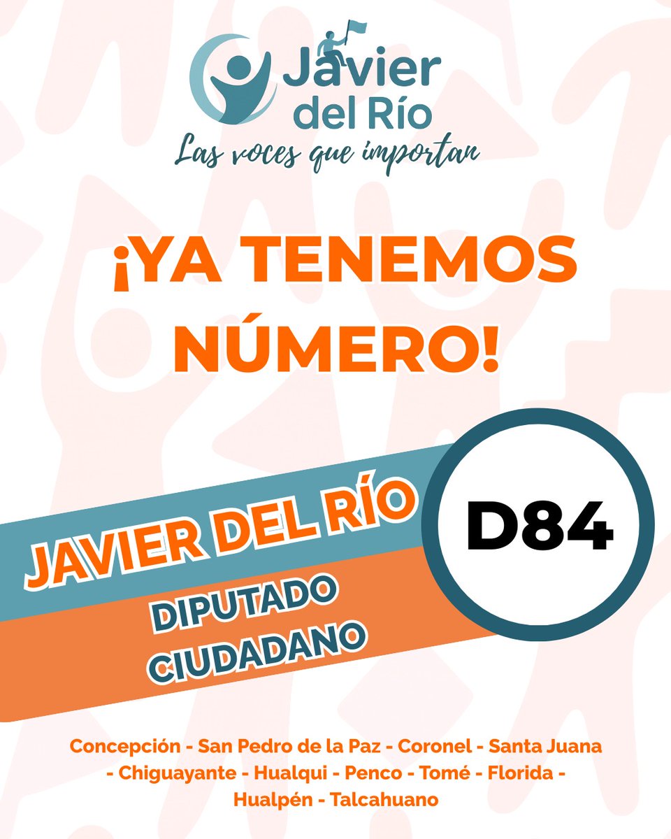 jdelrio70's tweet photo. “¡Tenemos número! ✅
Javier del Río es D84 en la papeleta por el Distrito 20.
Porque aquí vivimos, sabemos lo que falta: seguridad, salud, vivienda, transporte y medioambiente. Este 16 de noviembre, la calle se hace escuchar en el Congreso 🗳️
#D84 #Distrito20 https://t.co/BQTwgV692U