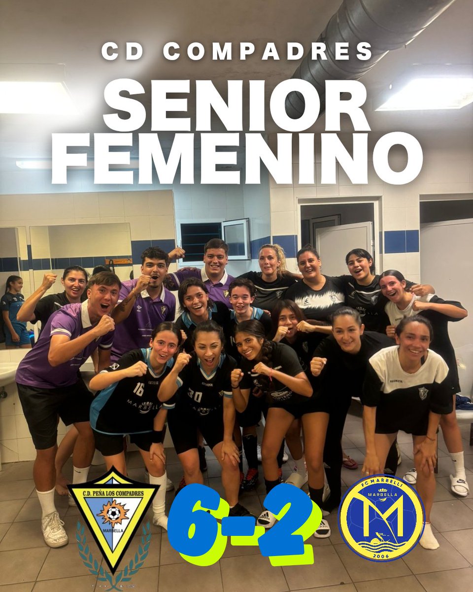 Senior Femenino!

Cdcompadres 6
Marbellí FC 2

Primera victoria de nuestro Senior femenino ante un rival directo de liga, espectacular el trabajo realizado, este es el camino💙💙.

Vamos Compadres 🔵 

#marcamarbella 
#marcamarbellajunior