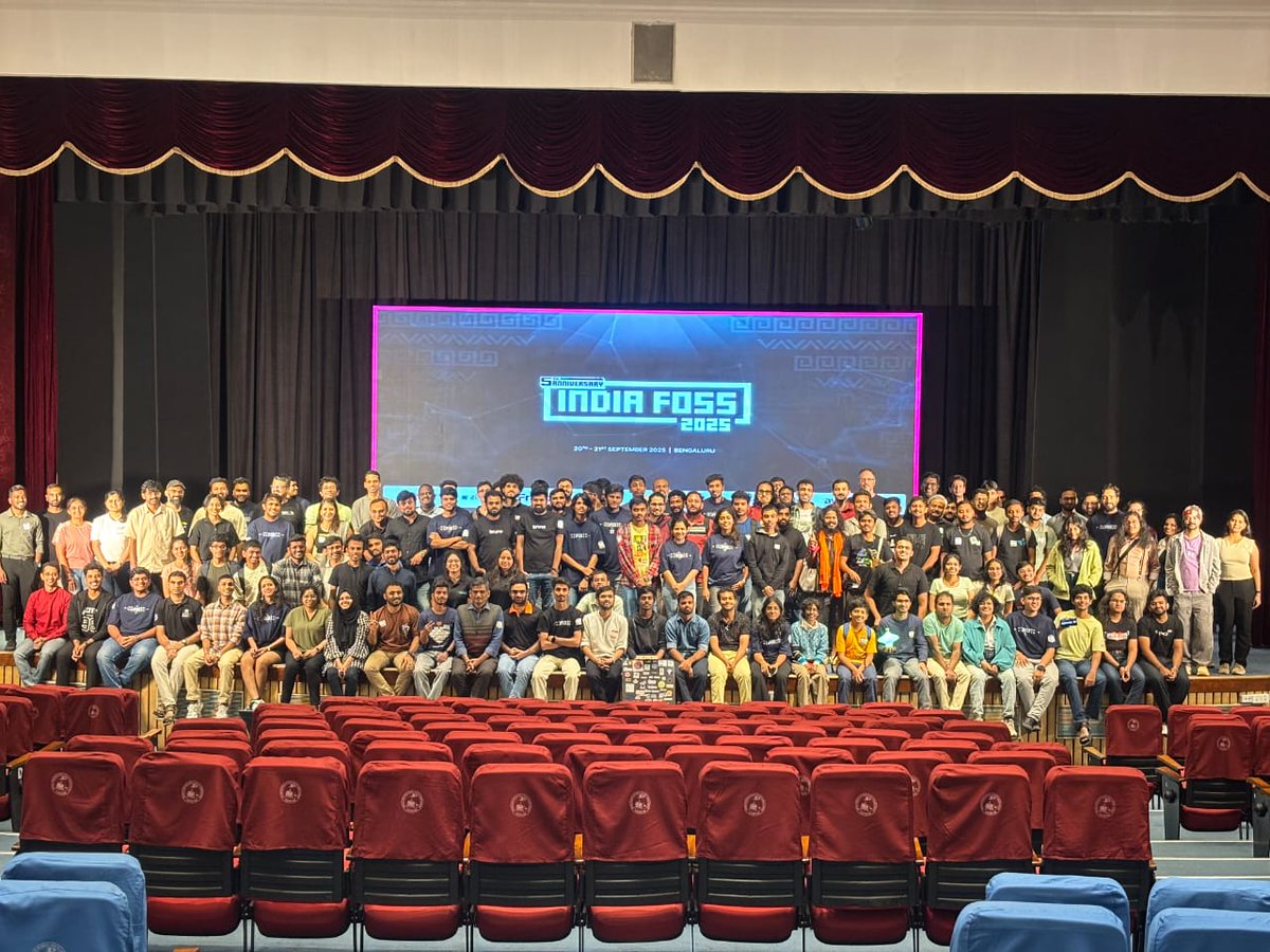 ShettyDeveesh's tweet image. And that&apos;s IndiaFOSS 2025

As always loved the vibe, learned so many things, met so many great folks

Until next year.... MangaloreFOSS 👀

 @FOSSUnited