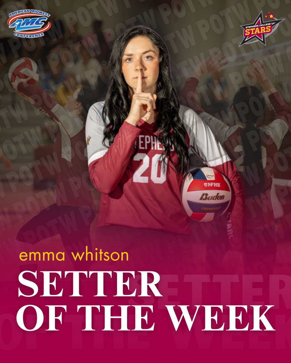 StephensStars's tweet image. Your @AMCSports Volleyball Players of the Week!

#StarsAthletics #StarsVolleyball #TheRightWaytoPlay