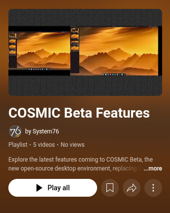 COSMIC Desktop tweet media