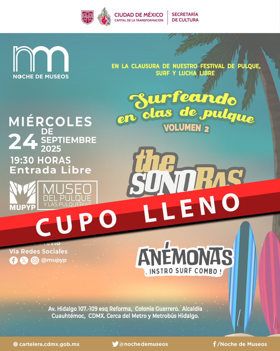 AVISO 
ACTIVIDAD CON CUPO LLENO