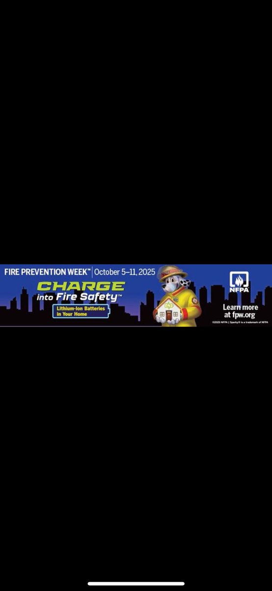 "Fire Prevention Week™ is observed each year during the week of October 9th….The campaign stresses how important it is to BUY, CHARGE, and RECYCLE safely when it comes to lithium-ion batteries…”
nfpa.org/events/fire-pr…