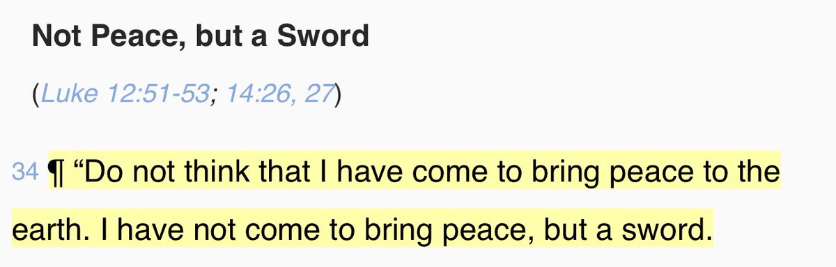 For anyone who thinks Christianity is “passive”, turn your books to Matthew 10:34
