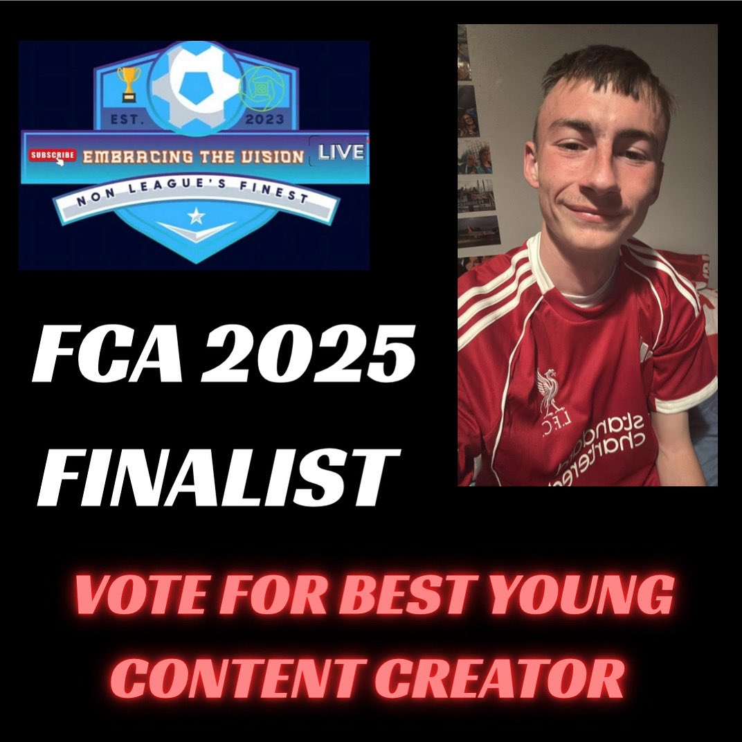 Lee Eltringham (Embracing the Vision) (@itsjustthemess1) on Twitter photo I never Believed this was True but it is in Only Season 3 Embracing The Vision Is A Finalist At Football Content Awards Absolutely Mental
A Turbulent Year but this Is A High Point Of High Points <a href="/The_FCAs/">Football Content Awards</a>
All The Best To All Nominees ❤️
Vote Here = footballcontentawards.com/best-young-con… I never Believed this was True but it is in Only Season 3 Embracing The Vision Is A Finalist At Football Content Awards Absolutely Mental
A Turbulent Year but this Is A High Point Of High Points <a href="/The_FCAs/">Football Content Awards</a>
All The Best To All Nominees ❤️
Vote Here = footballcontentawards.com/best-young-con…