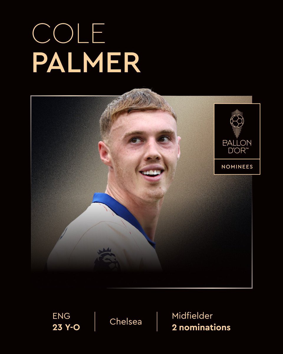 aremoNIG's tweet photo. ✅️CONFIRMED: Cole Palmer makes the Top 10 of the #BallonDor    

[@ballondor] https://t.co/p7joP5eFXS
