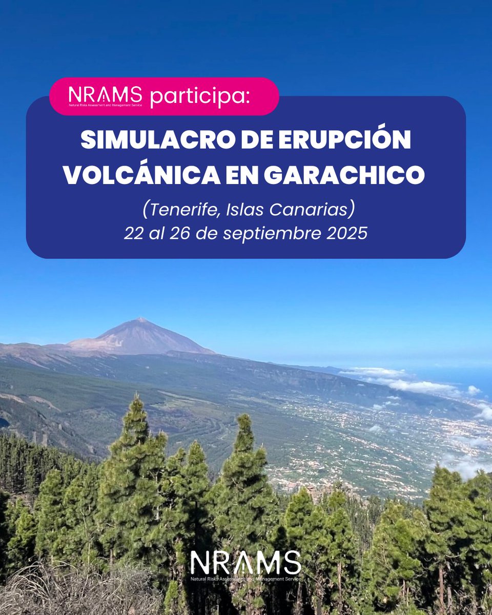 nrams (@nrams_csic) on Twitter photo ⚠️ Esto es un simulacro: Del 22 al 26/09 en Garachico (Tenerife) se celebrará el primer simulacro de erupción volcánica en España.
NRAMS asistirá como parte del Grupo de Asesoramiento de Desastres y Emergencias (GADE) del CSIC.
nrams.csic.es/2025/09/atenci…
<a href="/CSIC/">CSIC</a> <a href="/IDAEA_CSIC/">Inst. of Environmental Assessment & Water Research</a> ⚠️ Esto es un simulacro: Del 22 al 26/09 en Garachico (Tenerife) se celebrará el primer simulacro de erupción volcánica en España.
NRAMS asistirá como parte del Grupo de Asesoramiento de Desastres y Emergencias (GADE) del CSIC.
nrams.csic.es/2025/09/atenci…
<a href="/CSIC/">CSIC</a> <a href="/IDAEA_CSIC/">Inst. of Environmental Assessment & Water Research</a>