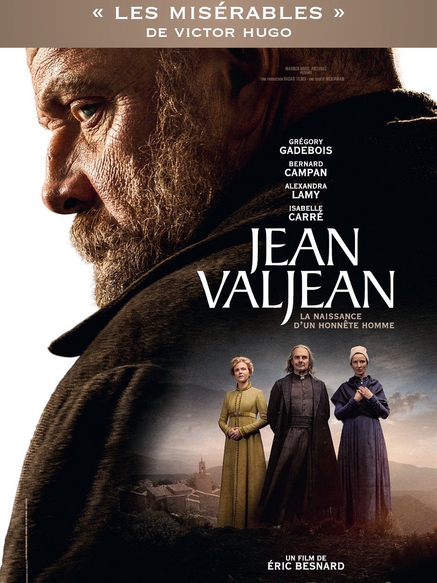 Voici l’affiche de Jean Valjean d’Eric Besnard sortie le 19 nov <a href="/warnerbrosfr/">Warner Bros France</a>