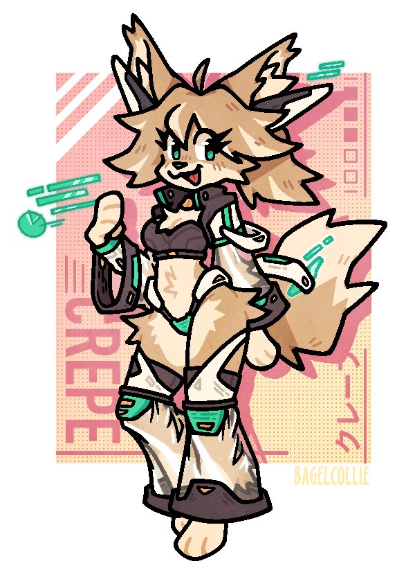 Trying a different hair for my fennec to see if I like it