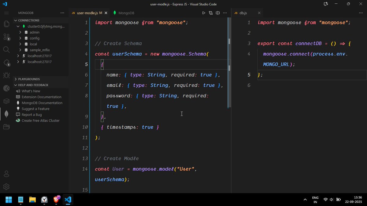 iamlokendranath's tweet image. ✅ Day 99/100 of #100DaysOfCode
➤ Mastered Express middleware: flow, CORS, error handling
➤ Connected to MongoDB Atlas with Mongoose
➤ Managed data with CRUD operations
➤ Validated requests using express-validator.
#NodeJS #MongoDB #Backend #WebDev #Programming #DevJourney