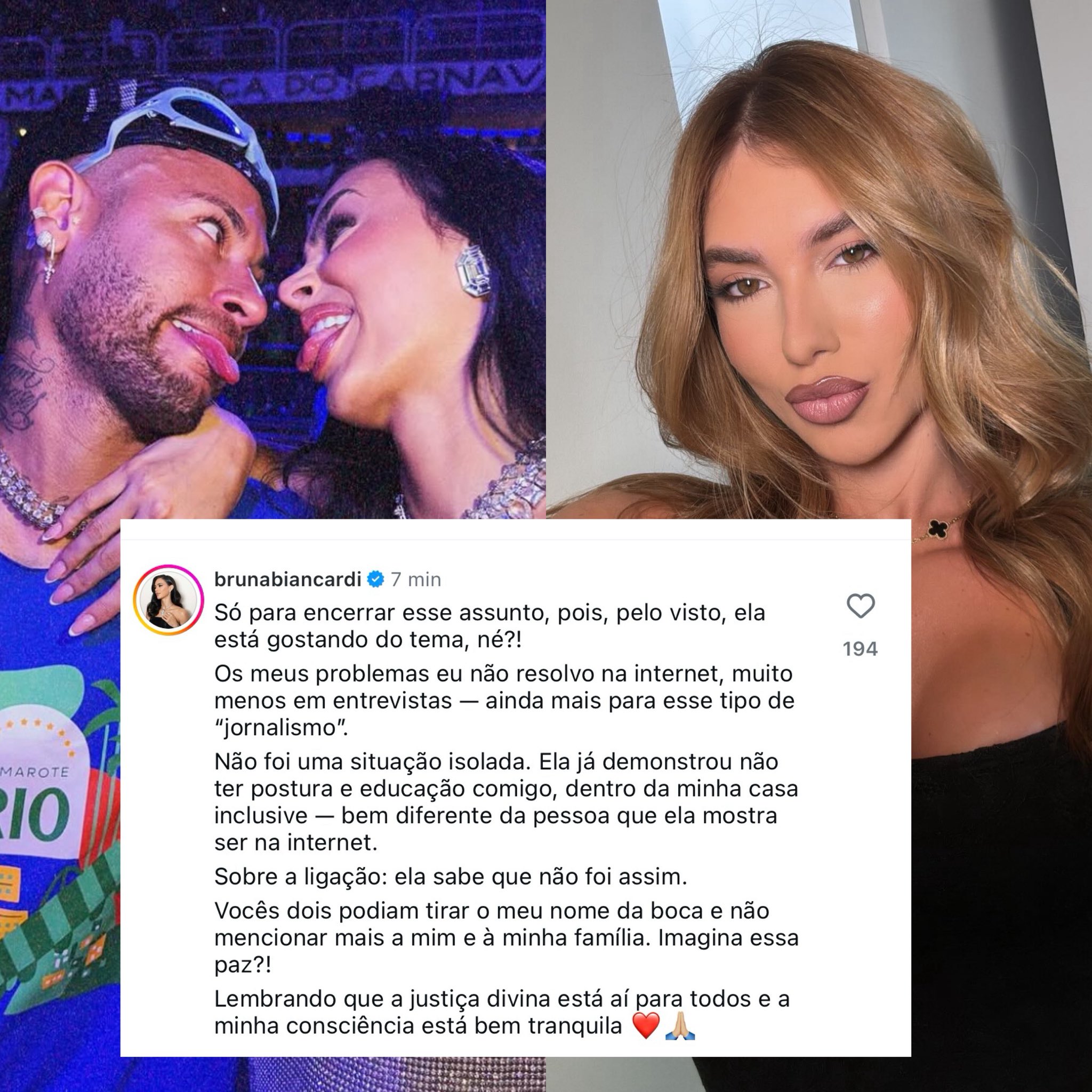 Comentário de Bruna Biancardi - Foto: Instagram