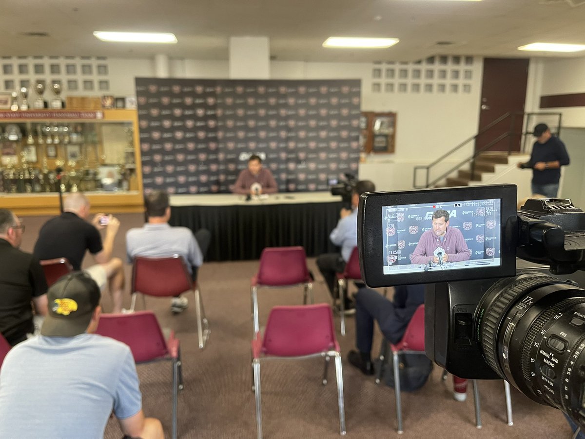 Here with <a href="/MoStateFootball/">Missouri State Football</a> head coach <a href="/Ry_Beard/">Ryan Beard</a> as we preview the Bears matchup with his alma mater <a href="/WKUSports/">WKU Sports</a> this weekend.