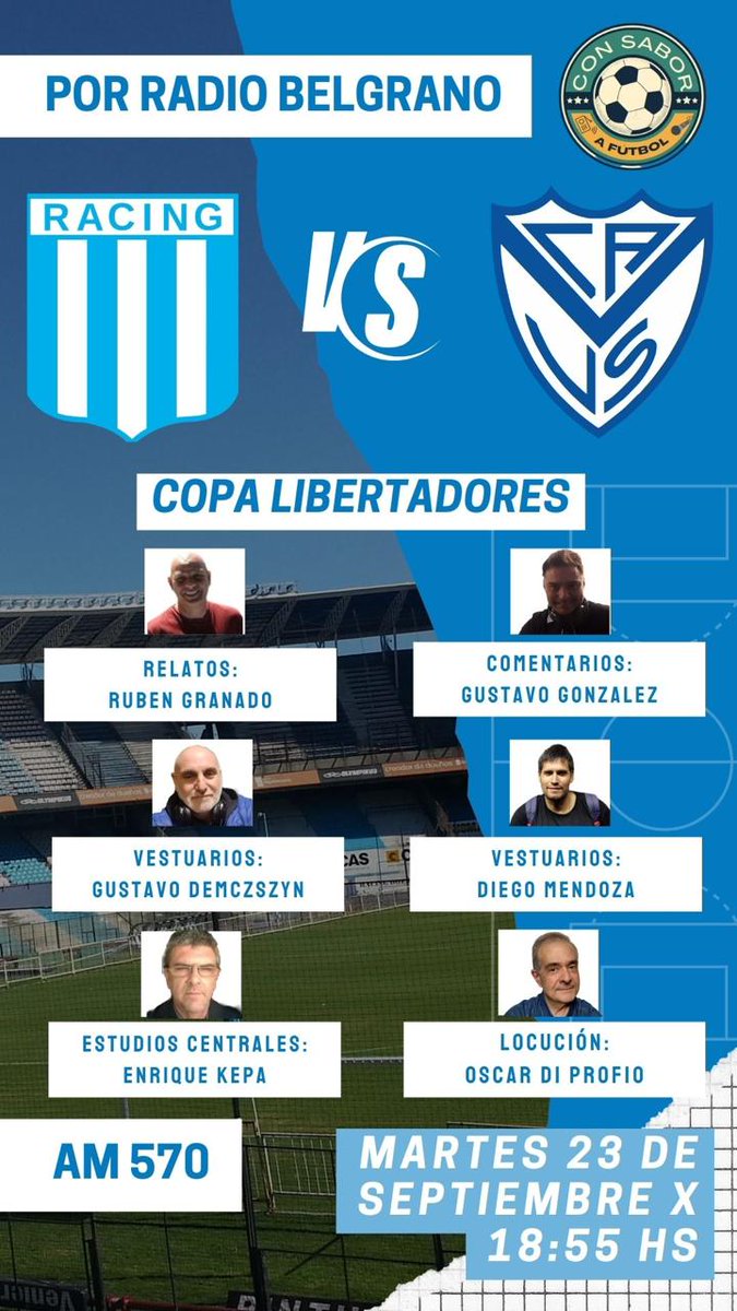 Por la Copa Libertadores 
Por Belgrano AM 570