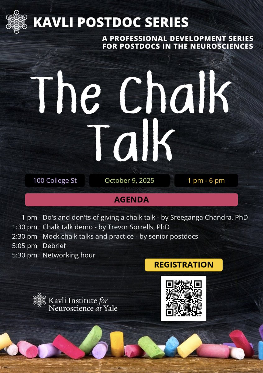 Yale Neuroscience (@yaleneuro) on Twitter photo π¨ Only 3 days left to register! π¨
Yale postdocs, donβt miss the Oct 9th <a href="/KavliAtYale/">Yale Kavli Institute for Neuroscience</a> Chalk Talk event, featuring tips by <a href="/SChandraLab/">Chandra Lab</a> & a mock talk by <a href="/trevor_sorrells/">Trevor Sorrells</a>!
Register Today!π
yalesurvey.ca1.qualtrics.com/jfe/form/SV_9Sβ¦ π¨ Only 3 days left to register! π¨
Yale postdocs, donβt miss the Oct 9th <a href="/KavliAtYale/">Yale Kavli Institute for Neuroscience</a> Chalk Talk event, featuring tips by <a href="/SChandraLab/">Chandra Lab</a> & a mock talk by <a href="/trevor_sorrells/">Trevor Sorrells</a>!
Register Today!π
yalesurvey.ca1.qualtrics.com/jfe/form/SV_9Sβ¦