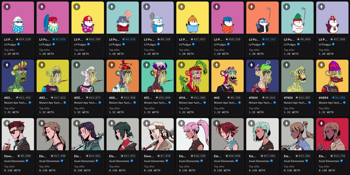 We took out the broom today 🧹

10X MAYC
10X Lil Pudgy
10X Azuki Elementals

All added to the OpenSea rewards pool.

More tomorrow 😏
