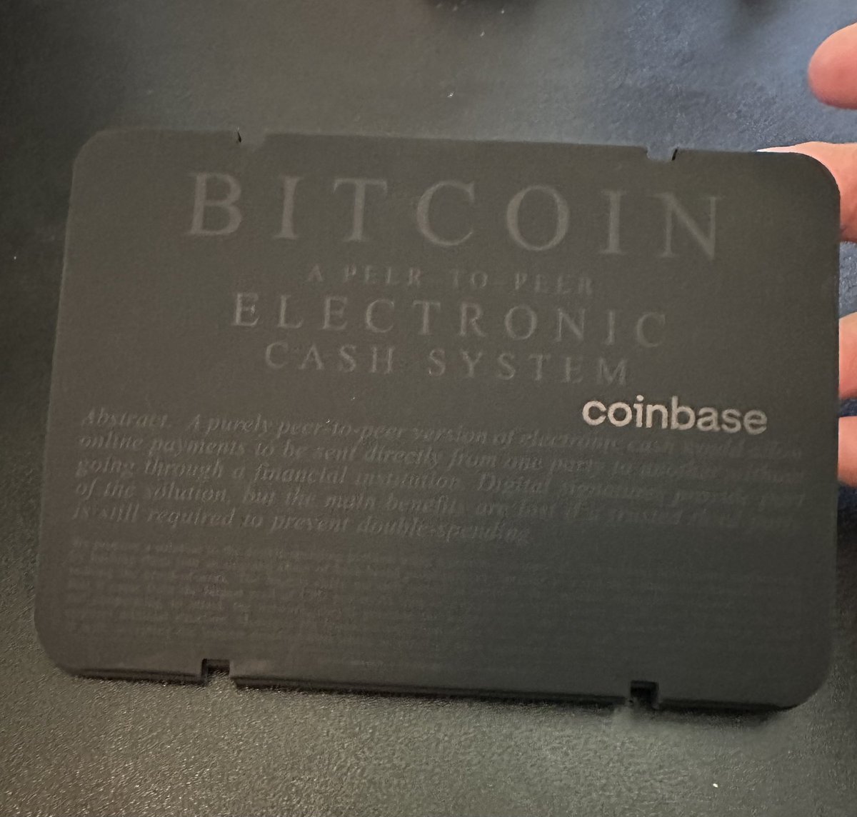 mattderron's tweet image. “Coolest card packaging I’ve ever seen” award goes to @coinbase