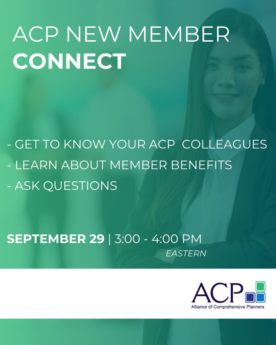 Join Jim Davis, Tammy Goodman, &amp; Luke Van de Loo for ACP New Member Connect! This call invites new(ish) members to chat about practice goals, pain points, or anything else on your mind. Seasoned members are welcome!

See you next Monday at 3:00 PM eastern.
lnkd.in/ezXny5K8