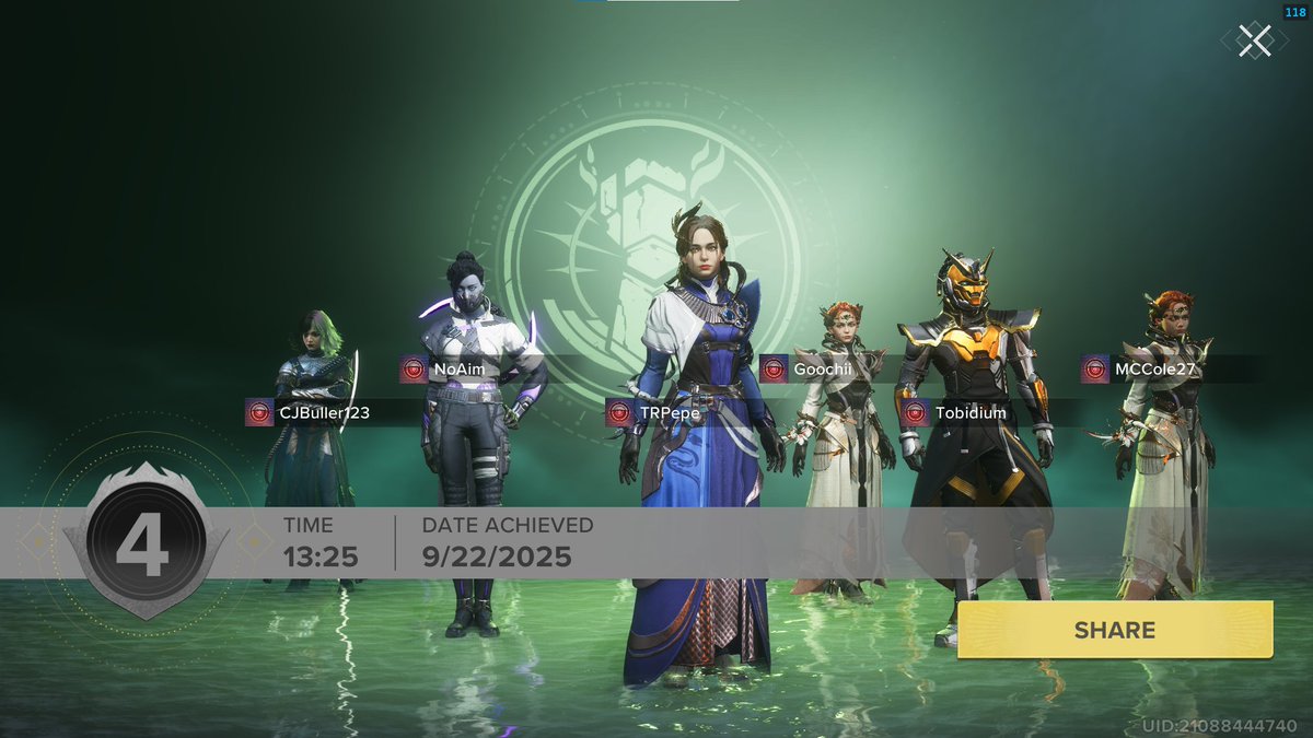 CJBuller123's tweet photo. Got 4th place in the Destiny Rising contest raid, not gonna lie, was aiming for Top 100 but here we are, proud of my team for pulling through with some insane gameplay and fun times💜 @_DestinyRising #DestinyRising https://t.co/eSDoUjr1cd