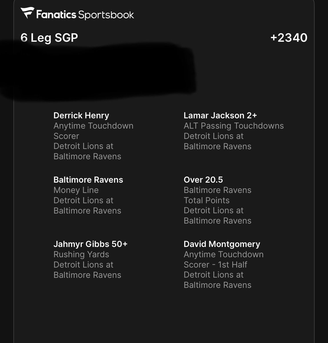6 leg #Parlay +$2340
#FreeNFLPicks #Mnf
