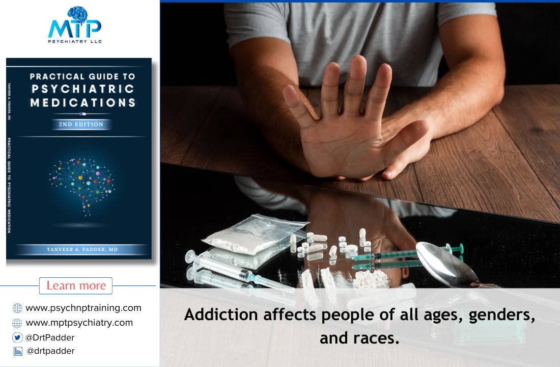 DrtPadder's tweet image. Addiction doesn’t discriminate—it impacts all ages, genders, and races. Awareness &amp;amp; support can save lives. 💙
Learn more: psychnptraining.com

#AddictionAwareness #MentalHealth #Psychiatry #RecoveryIsPossible #mtppsychiatry #drpadder
