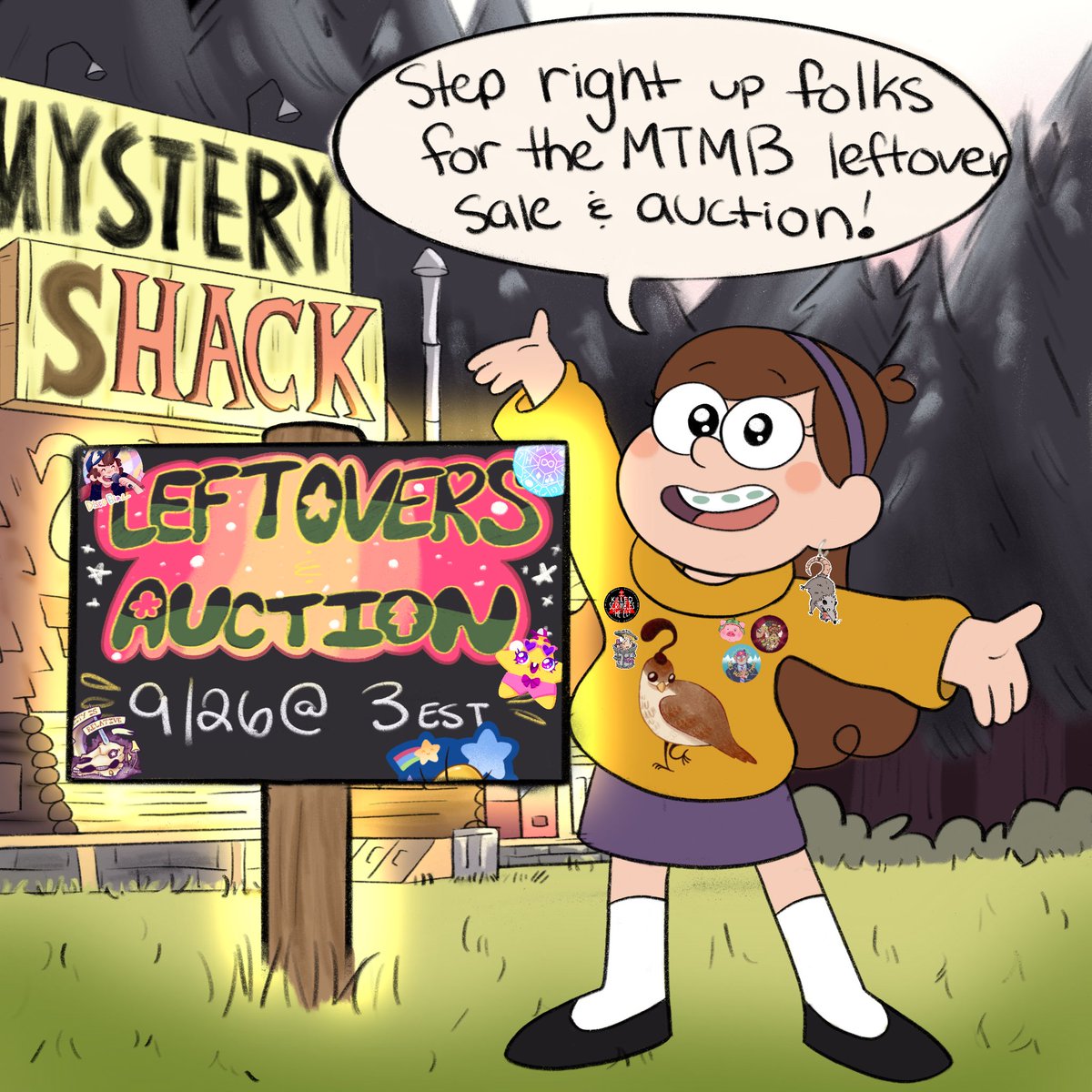 Come on up for our upcoming Leftover Sale!

We are 5 days away from our leftover sale AND auction! If there is an item you are still looking for, now’s your chance! #GravityFalls