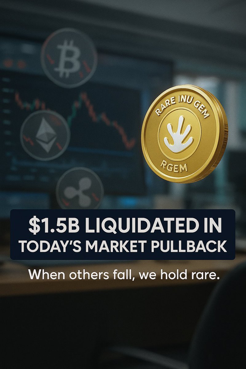 RareInugem's tweet photo. 😬 Big shake-up in crypto recently— $Billions liquidated, and top tokens like BTC, ETH &amp; XRP took a hit.

Stay strong, #GemFamily — when others panic, we hold and build. 🚀✨
#RareInuGem #RGEM #DeFi #CryptoNews https://t.co/Le0qv0cQbK