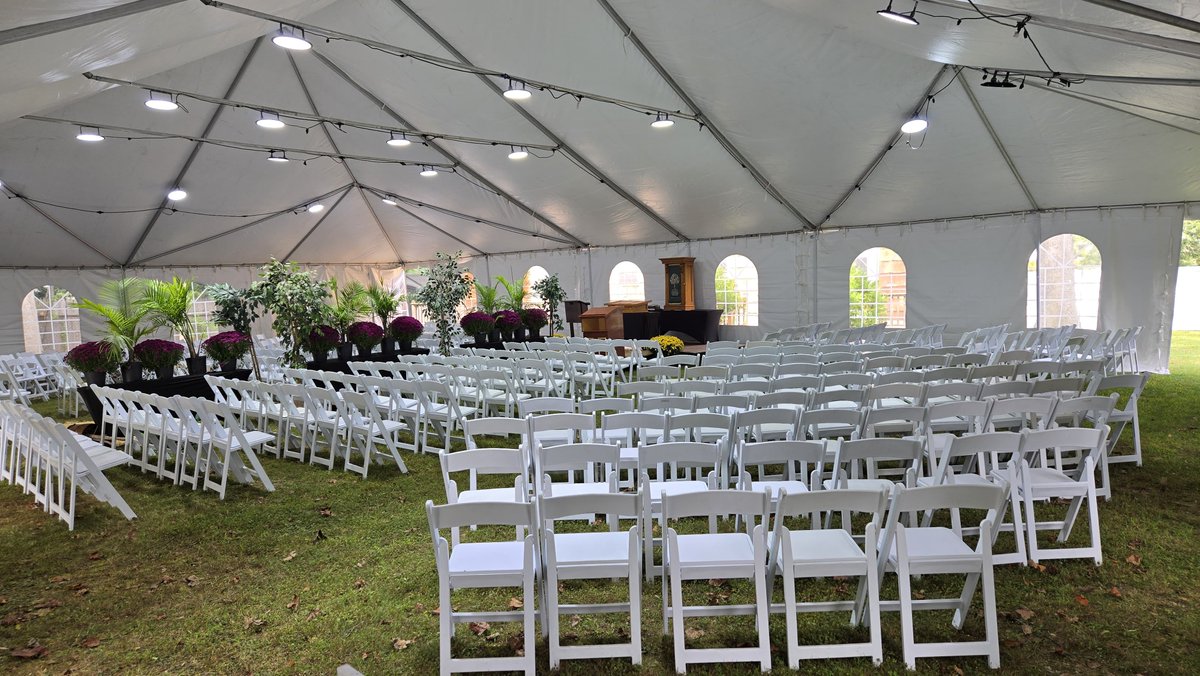 All set and ready to go! We look forward to welcoming you. Please join us tomorrow for services at 9 AM, Torah reading at 10:30, and Shofar blowing at 11:30.