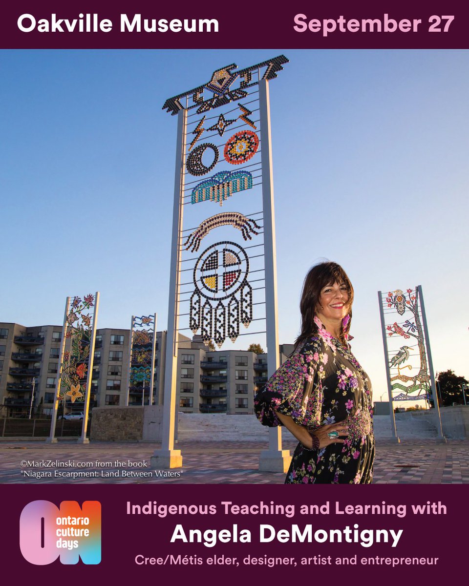 Join us September 27 for Indigenous teaching and learning w/ Angela DeMontigny, Cree/Métis elder, designer and entrepreneur. Learn how ceremonial practice and ancestral knowledge are incorporated into her work plus experience traditional arts.
Learn more: culturedays.ca/en/events/eb1a…