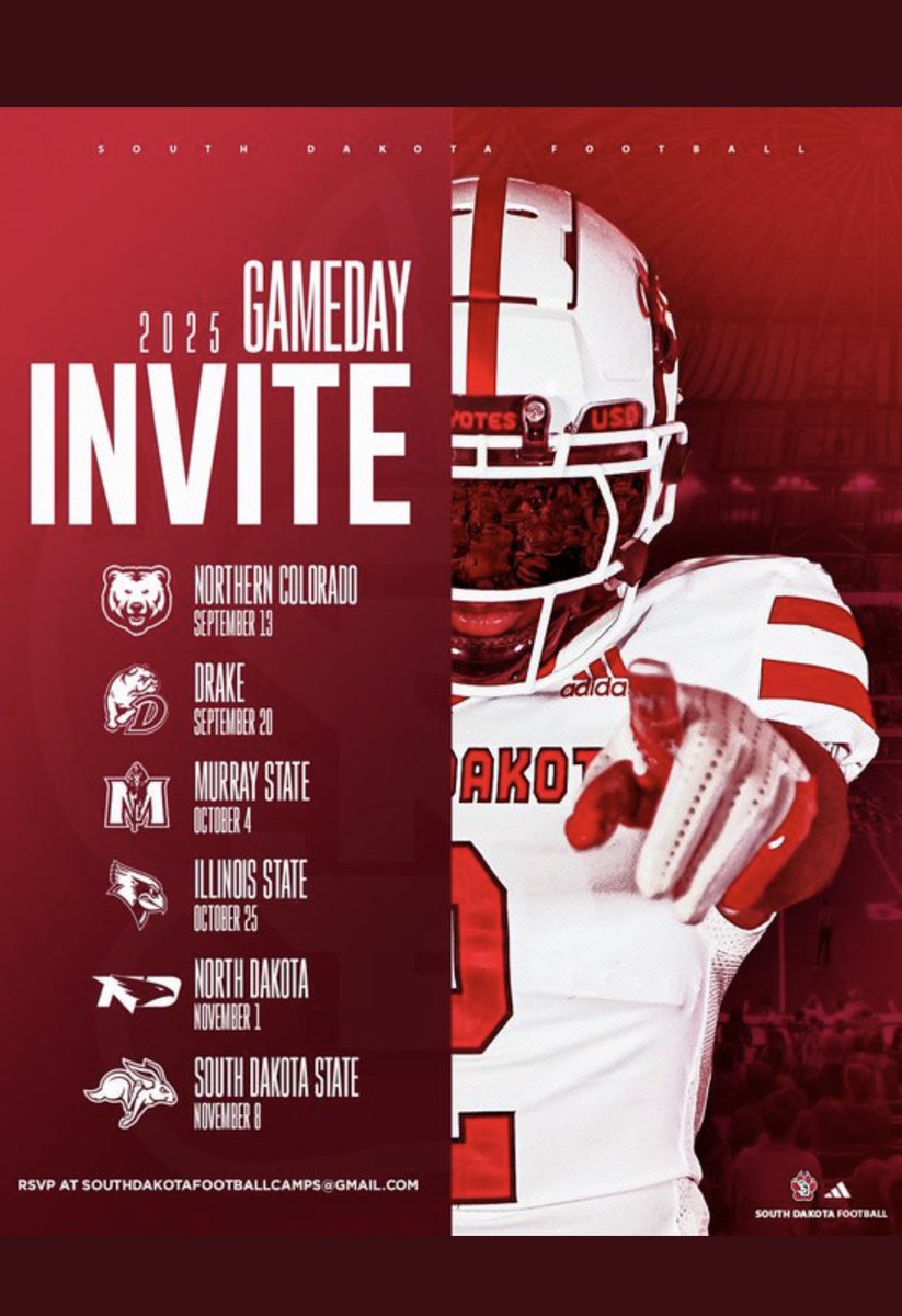 Thanks for the Gameday invite! <a href="/Thompson22Mason/">Mason Thompson</a> <a href="/SDCoyotesFB/">South Dakota Football</a>