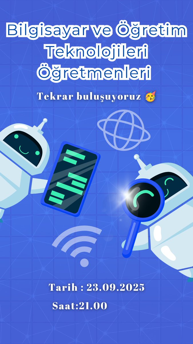 btoplatformu's tweet photo. Klasikleşmiş olan Bilgisayar ve Öğretim Teknolojileri Öğretmenleri buluşması için 23.09.2025 (yarın) saat 21.00de X Etkinliği’nde görüşmek üzere 🎈 https://t.co/WgkDfPmkfH