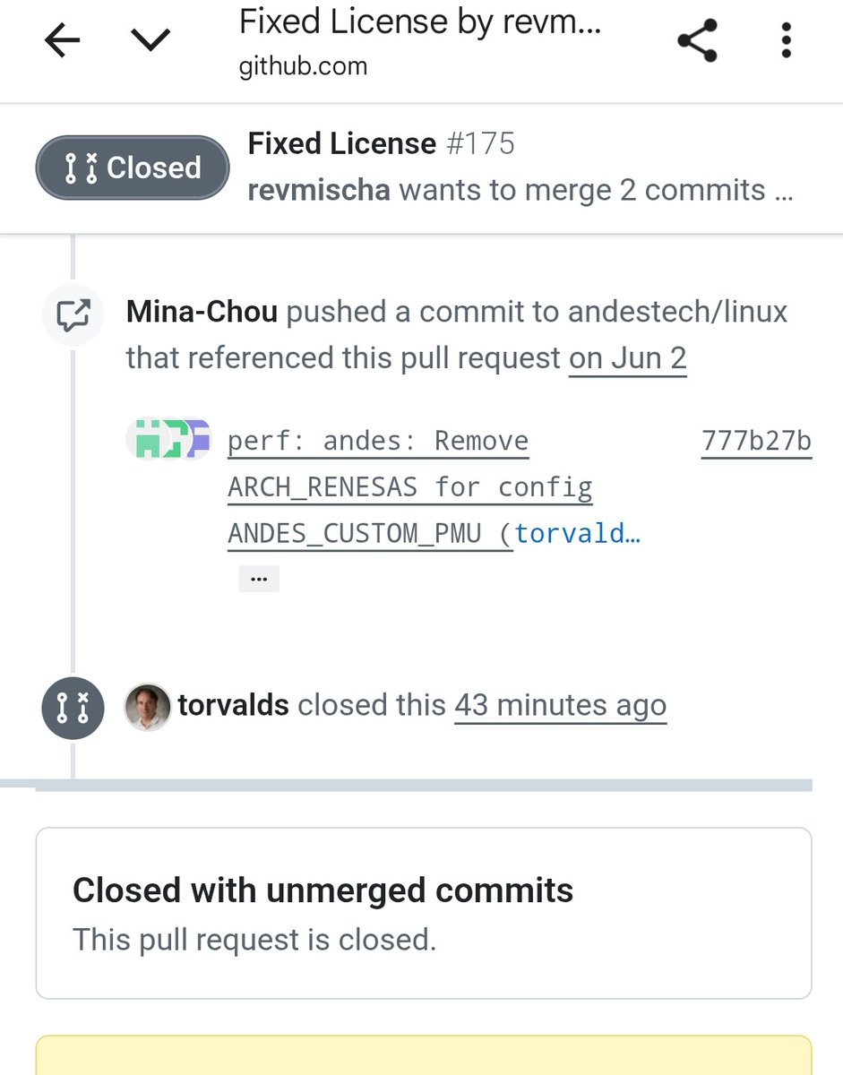 Linus seems decided to clean PRs)