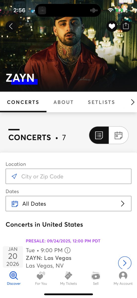 pigrigirl's tweet photo. Babe updated his Ticketmaster photo too 🥰 Can’t wait to see you in Las Vegas again, @zaynmalik https://t.co/UgnW13x0QE