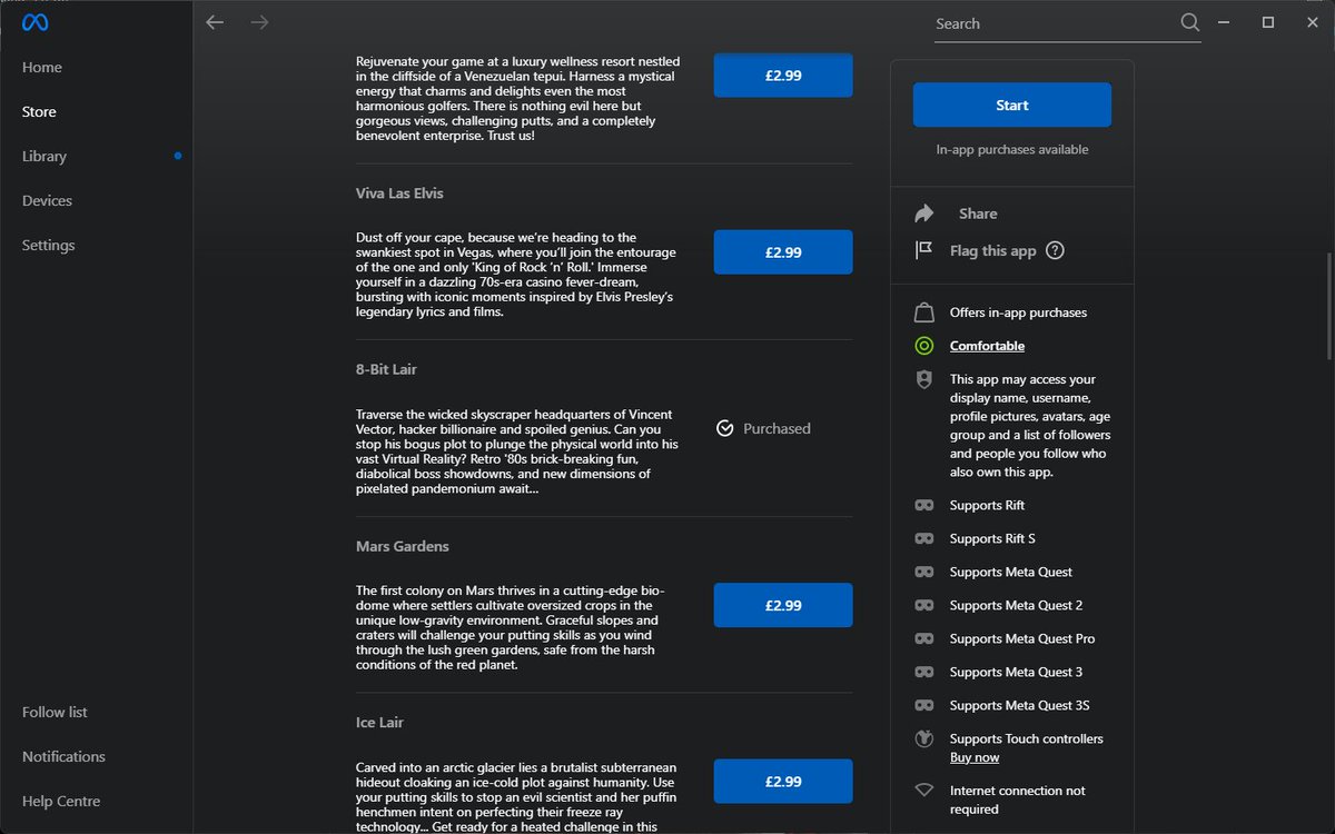 TheOrangeFox96's tweet image. slowly catching up with the @WalkaboutMG course purchase list... Just got 8 bit .. whats your favourite course? mines Quixote @Mighty_Coconut #metaquestgaming #walkaboutminigolf #wmg