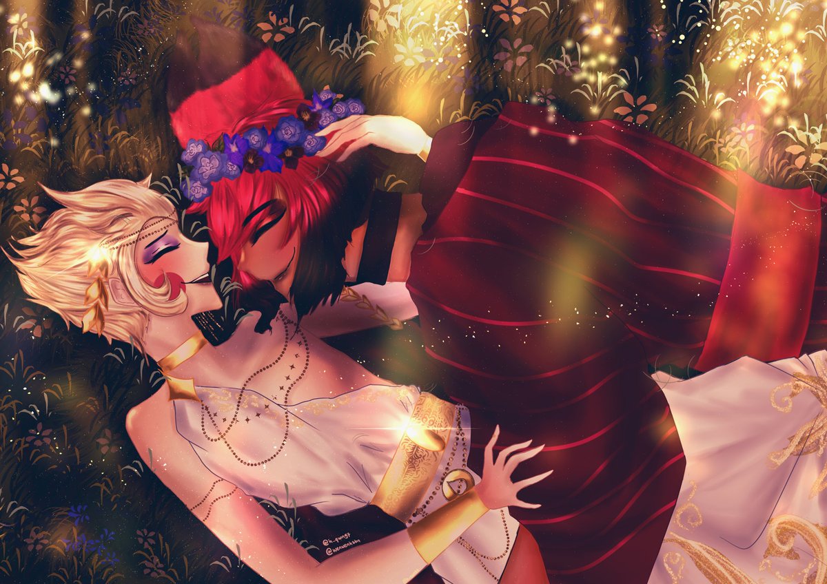 My piece for <a href="/Lost_Princess18/">Kiki_Kitten</a> ‘s fic for #RABB !
Read it here: archiveofourown.org/works/71223946

And check <a href="/Annoyingly_Cute/">🍉AnnoyinglyCute/Stephon</a> for the second piece for the fanfic! 

#radioapple #appleradio #radioapplebigbang2025 #hazbinhotel #lucifermorningstar #alastor <a href="/radioappleevent/">RadioAppleEvents</a>