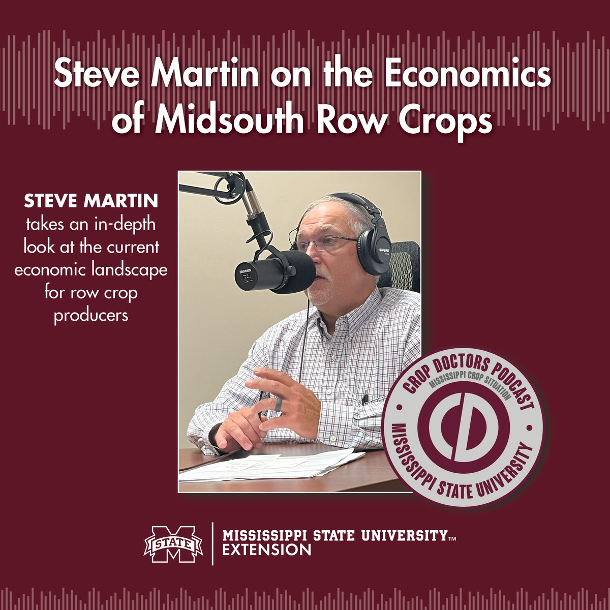 From rising input costs and commodity pressures to the shifting dynamics of farm policy and crop insurance, Steve Martin breaks down the key factors shaping profitability for cotton, soybeans, corn, and rice.

To listen, visit our website: extension.msstate.edu/shows/mississi…