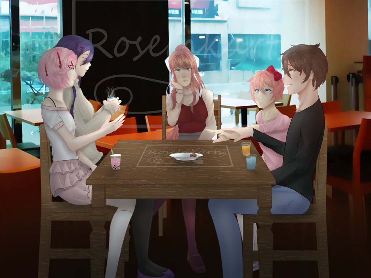 R0se1nkArts's tweet photo. Happy 8th anniversary to ddlc! I didn't have time to draw for it, but I did finish this cg for team club hours!
#DDLC #DDLCfanart #ddlcanniversary #ddlcmonika #ddlcmod #DokiDokiLiteratureClub #artwork https://t.co/65rjoY94DN