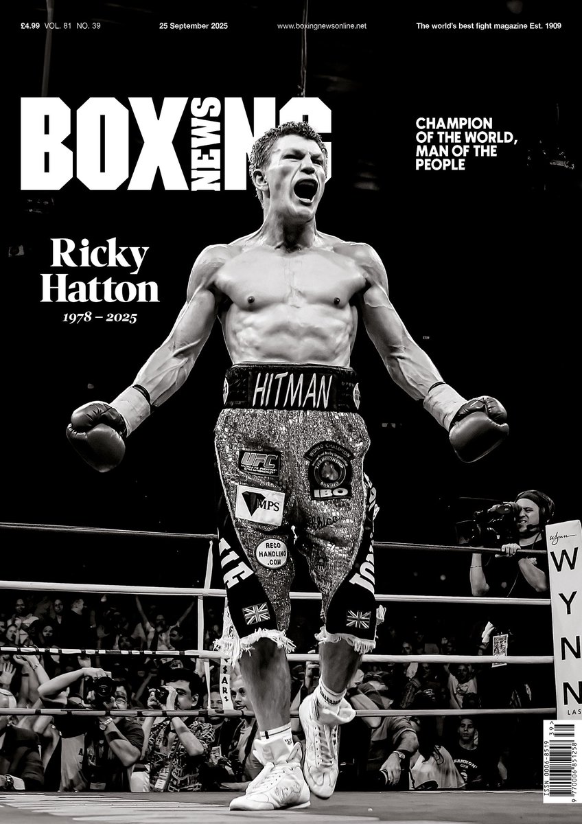 𝐈𝐧𝐭𝐫𝐨𝐝𝐮𝐜𝐢𝐧𝐠 𝐨𝐮𝐫 𝐥𝐚𝐭𝐞𝐬𝐭 𝐜𝐨𝐯𝐞𝐫: Ricky Hatton was one of us, and none of us will ever forget him.

🔗 boxingnews.imbmsubscriptions.com

#BoxingNews 

📸 Ethan Miller